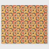 Papier Cadeau Rétro Squares Pattern (Plat)