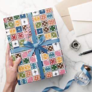 Papier Cadeau Retro Starburst Dominoes