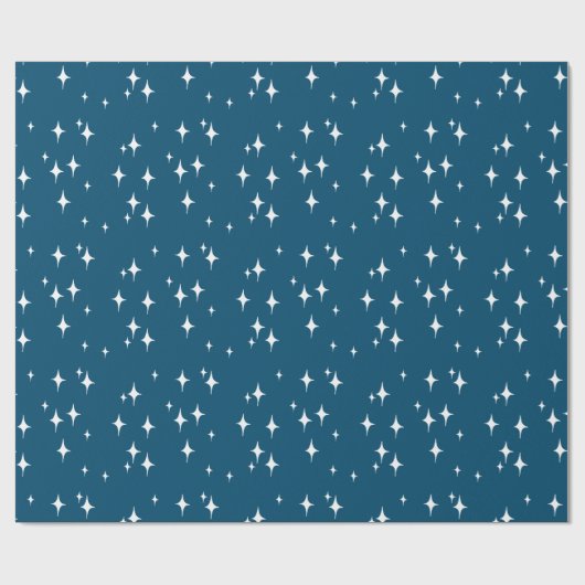 Papier Cadeau Retro Stardust Starburst Stars Nouvel An (Plat)