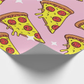Papier Cadeau Retro Style Pizza Slices Seamless Pattern (Coin)