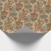 Papier Cadeau Retro Suburban Toile de Jouy Wrapper Papier Roulea (Coin)