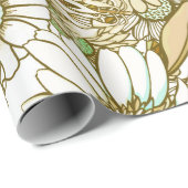 Papier Cadeau Retro Sunburd'Australie Country Garden (Coin rond)