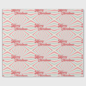 Papier Cadeau Retro Sunburst Joyeux Noël milieu du siècle (Plat)