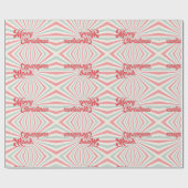 Papier Cadeau Retro Sunburst Joyeux Noël milieu du siècle (Plat)