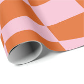 Papier Cadeau Retro Super Wavy Psychedelic Checkerboard Vérifier (Coin rond)