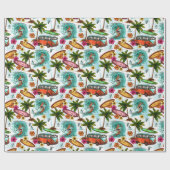 Papier Cadeau Retro Surfing (Plat)