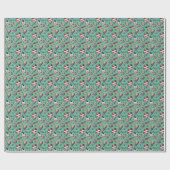 Papier Cadeau Retro Sweets- Teal (Plat)
