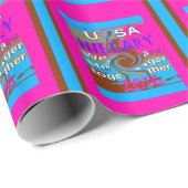 Papier Cadeau Retro USA Stronger Together Abstrait Art Print (Coin rond)