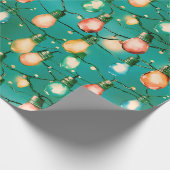 Papier Cadeau Retro Vacances Lumières Amusants Joli Noël Moderne (Coin)