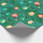 Papier Cadeau Retro Vacances Lumières Amusants Joli Noël Moderne (Coin)