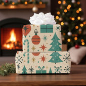 Papier Cadeau Retro Vacances Mmilieu du siècle moderne