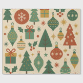 Papier Cadeau Retro Vacances Mmilieu du siècle moderne (Plat)