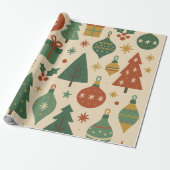 Papier Cadeau Retro Vacances Mmilieu du siècle moderne (Déroulé)