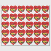 Papier Cadeau Retro Valentine, Don't Dodge Me, Be My Valentine! (Plat)