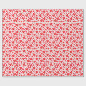 Papier Cadeau Retro Valentine Hearts Wedding Red Pink (Plat)