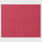 Papier Cadeau Retro Valentine Red Pink Modern Flower Pattern  (Plat)