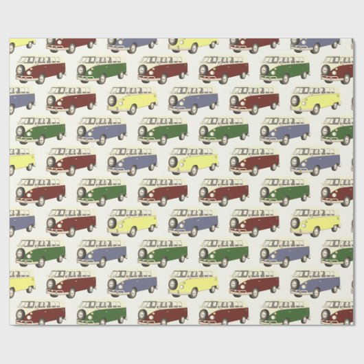 Papier Cadeau Retro Van (Plat)