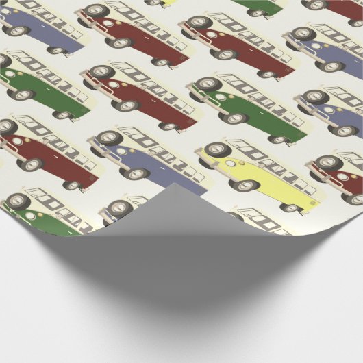 Papier Cadeau Retro Van (Coin)