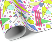 Papier Cadeau Retro Vintage 80s and 90s Style (Coin rond)