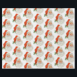 Papier Cadeau Rétro Vintage Jolly Santa Claus de Christmas<br><div class="desc">Envelopper le papier d'une image festive rétro. Le vieux Père Noël Jolly avec ses joues rousses et son sourire chaleureux et amical. Un peu de nostalgie de l'ancienne école pour les vieux temps,  cette image rappelle les souvenirs des célébrations du passé de Noël.</div>