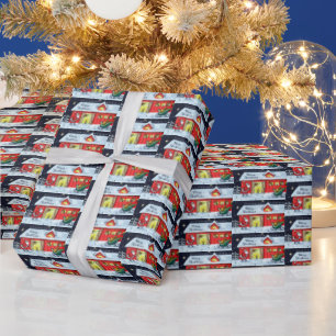 Papier Cadeau Retro vintage Père Noël