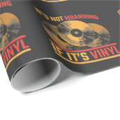 Papier Cadeau Retro Vinyl Record Music electro platine DJ (Coin rond)