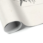 Papier Cadeau Rétros avions d'avions de dirigeables vintages (Coin rond)