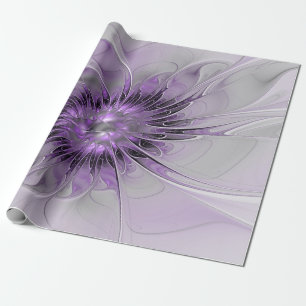 Papier Cadeau Rêve de fleur de lavande Art fractal abstrait mode