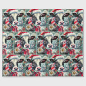Papier Cadeau Rêve de vache de temps plus chauds découpage flora (Plat)
