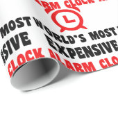 Papier Cadeau réveil le plus cher au monde (Coin rond)