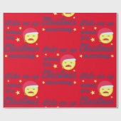 Papier Cadeau Réveille-moi quand c'est Noël matin (Plat)