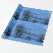 Papier Cadeau Réveillon de Noël, Étoile du Nord, Hiver, Neige (Déroulé)