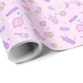 Papier Cadeau Rêver de collations estivales (Coin rond)