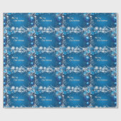 Papier Cadeau Rêver de Noël bleu (Plat)