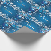 Papier Cadeau Rêver de Noël bleu (Coin)