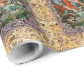 Papier Cadeau Rêver de Spring Puppy et moi Victorian (Coin rond)