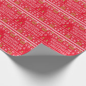 Papier Cadeau Rêver des Rafters rouges de Noël en eau vive (Coin)