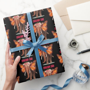 Papier Cadeau Rêver Gros Comme Un Inspirationnel Éléphant