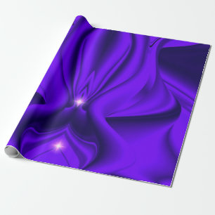 Papier Cadeau Rêves arc-en-ciel violet, deux étoiles