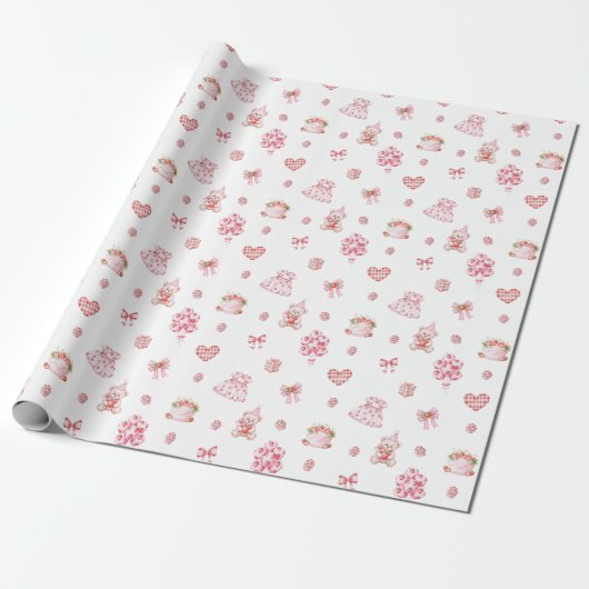 Papier Cadeau Rêves de fraises ! (Déroulé)