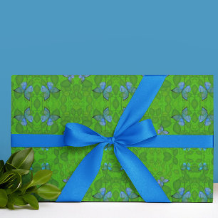 Papier Cadeau Rêves de la Forêt Tropicale Papillon de Vigne Tout