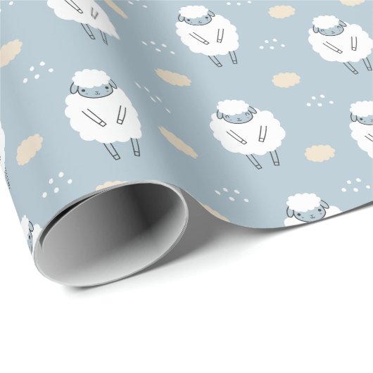 Papier Cadeau Rêves doux Compter les moutons (Coin rond)