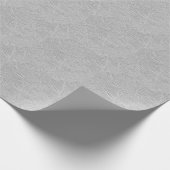 Papier Cadeau Revêtement floral gris (Coin)