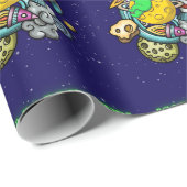 Papier Cadeau rêveur cosmique (Coin rond)