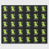 Papier Cadeau Rex Nerveux Dinosaure Dinosaure TRex Pun Dark BG (Plat)
