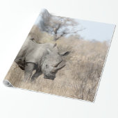 Papier Cadeau Rhino blanc (Déroulé)