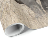 Papier Cadeau Rhino blanc (Coin rond)