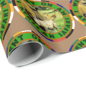 Papier Cadeau Rhino Maman et Calf Africain Safari papier envelop (Coin rond)