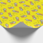 Papier Cadeau Rhino Rainbow Cute Kids Rhinoceros (Coin)