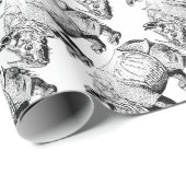 Papier Cadeau Rhinocéros (Coin rond)